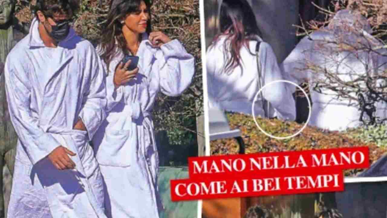 Belen Rodriguez Stefano De Martino accappatoio