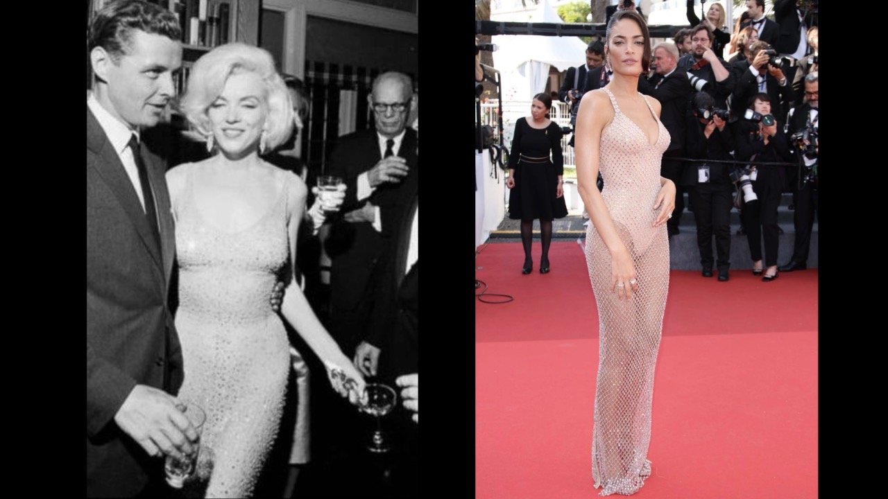 Le similitudini tra l'abito di Elodie e quello di Marilyn Monroe