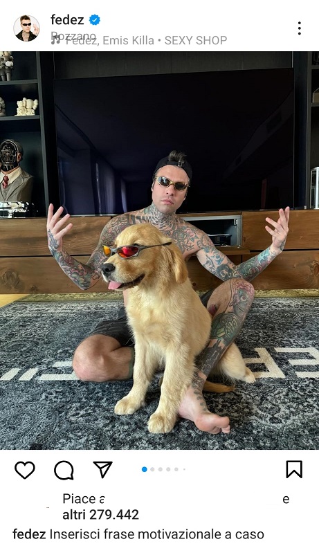 Fedez con sosia di Paloma