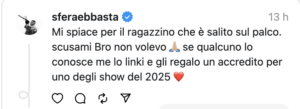 Sfera Ebbasta si scusa su Threads per aver respinto un fan