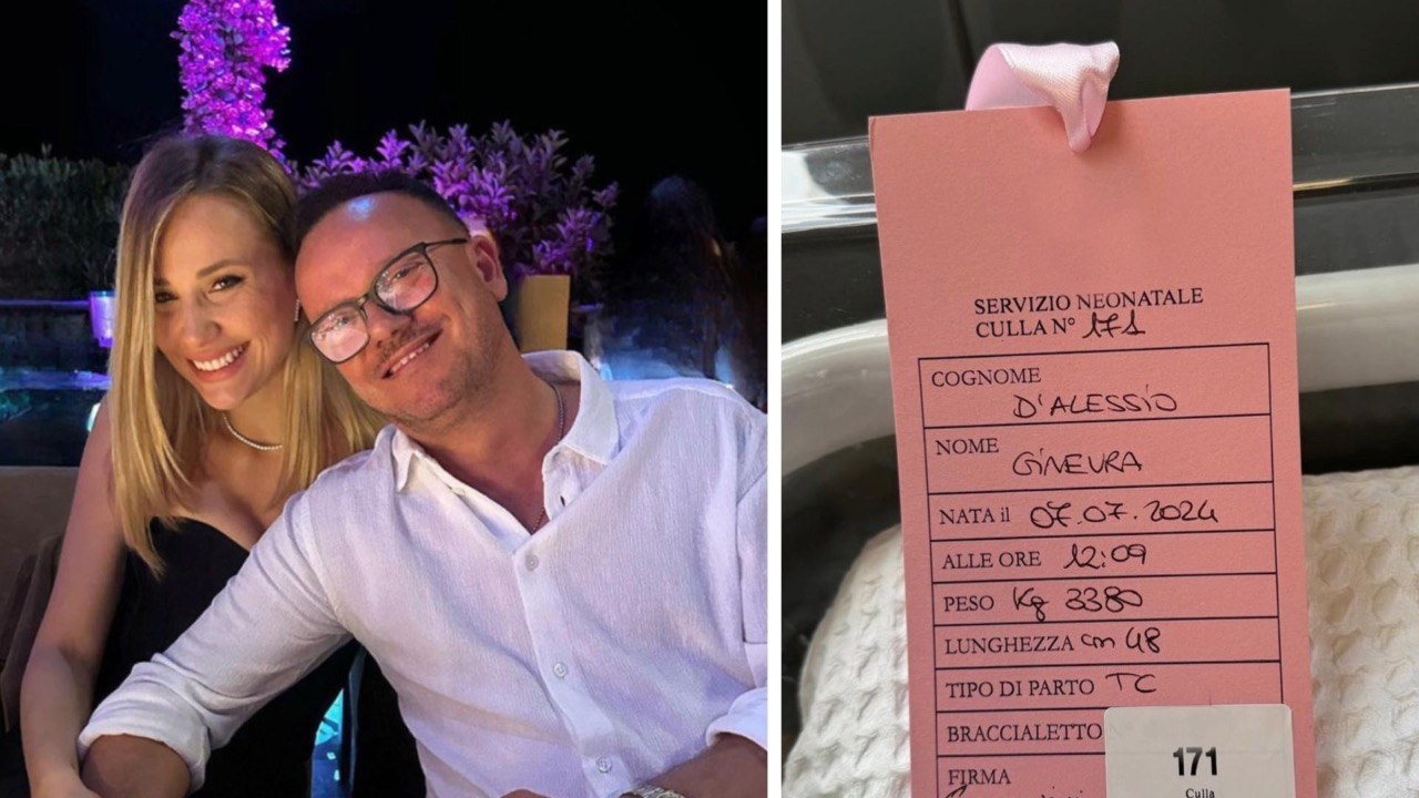 Gigi D'Alessio e Denise sono diventati genitori di Ginevra