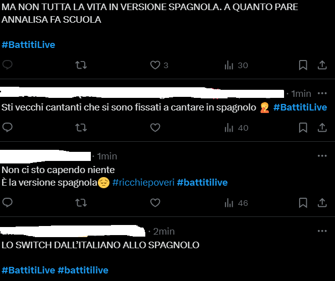 Il web commenta Battiti Live