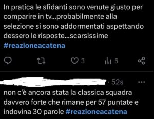 Il web commenta Reazione a Catena