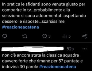 Il web commenta Reazione a Catena