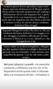 Selvaggia Lucarelli rivela che Morgan ha una condanna definitiva per oltraggio a pubblico ufficiale