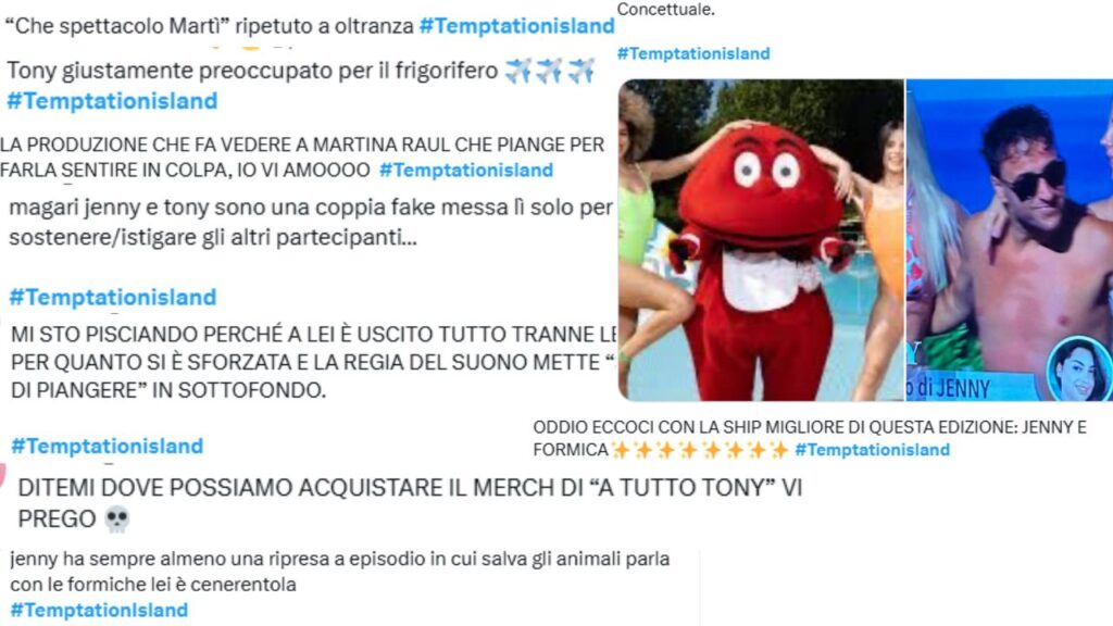 tweet divertenti temptation island