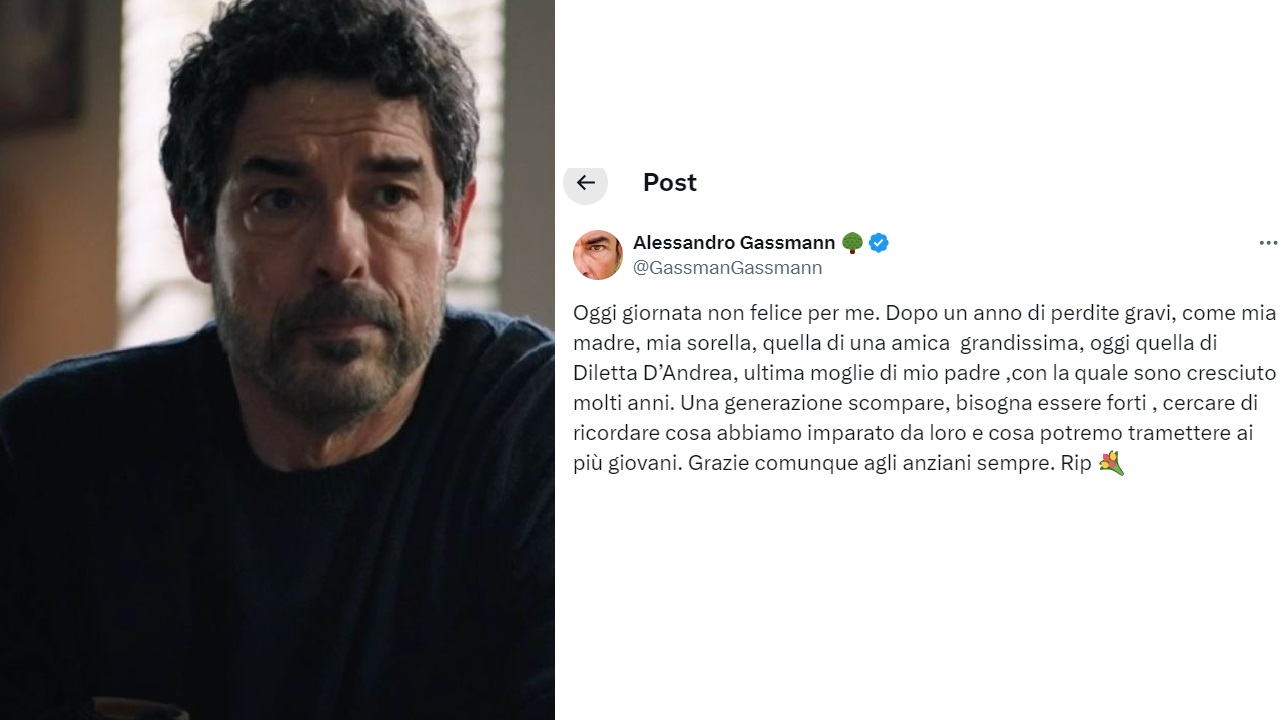 Alessandro Gassmann lutto moglie padre