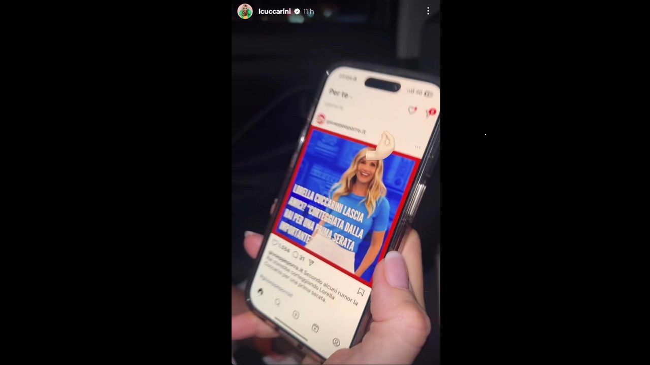 Instagram Storia Lorella Cuccarini