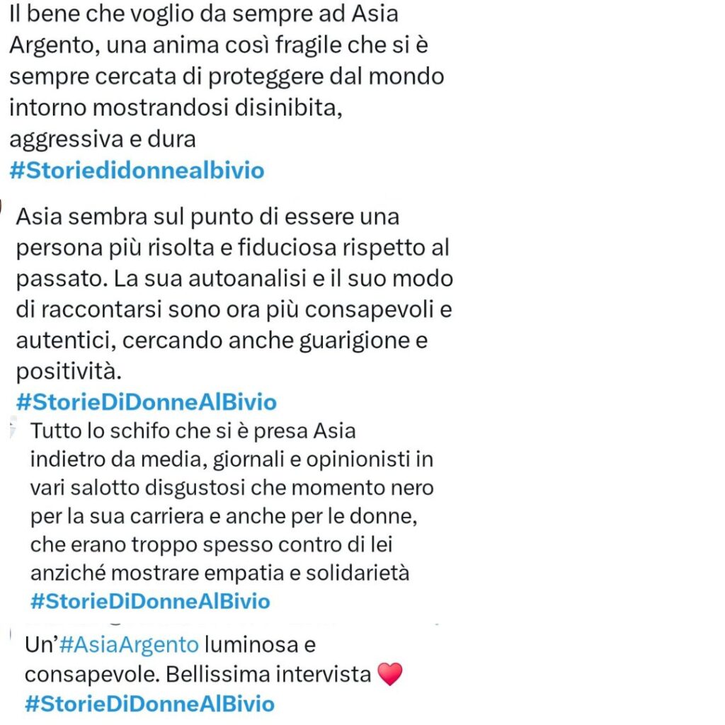 commenti web asia argento storie di donne al bivio