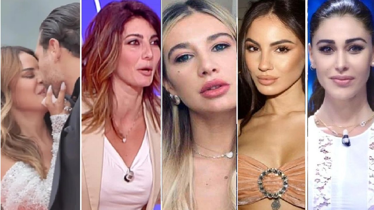 Collage gossip Samanta Togni Belen Giulia De Lellis Clizia Incorvaia