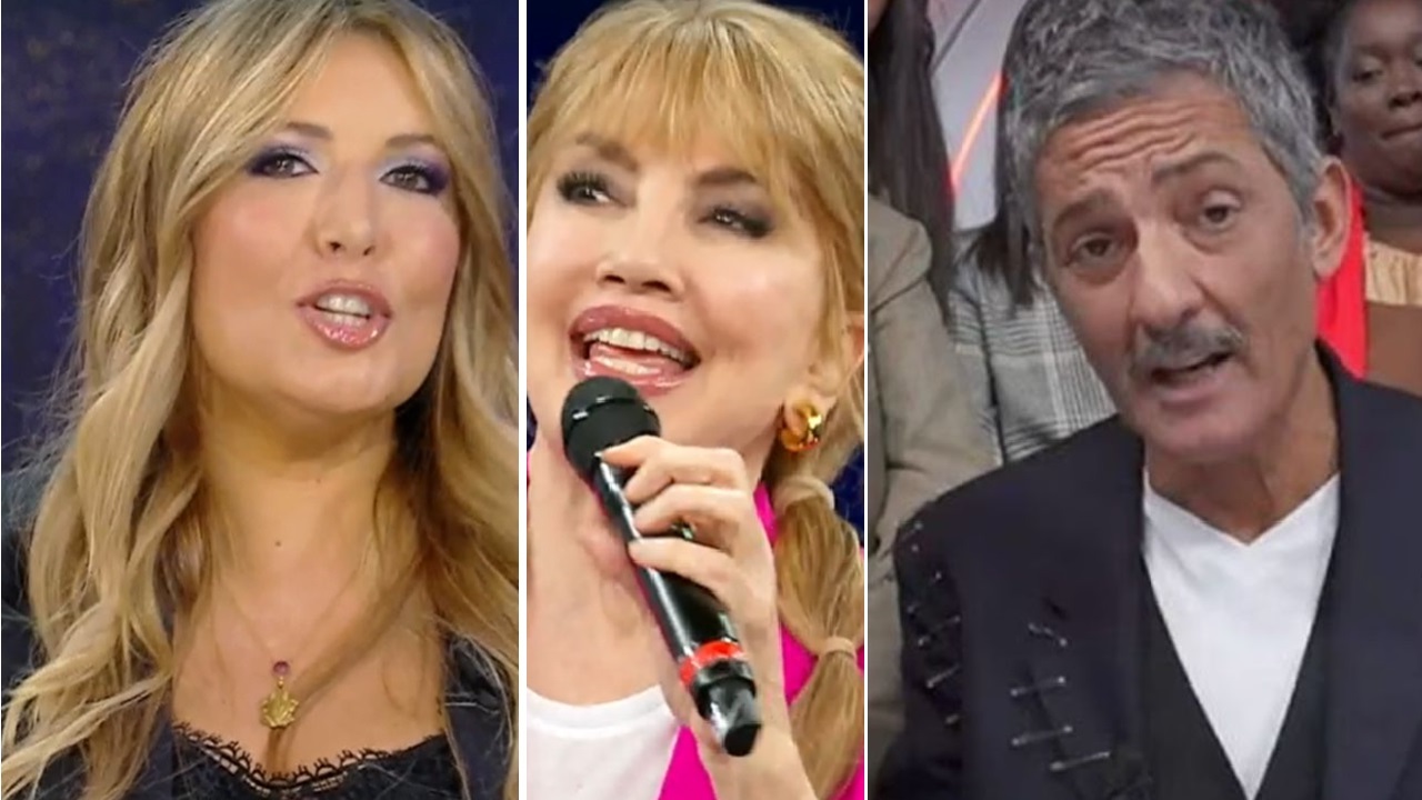 Milly Carlucci collage Selvaggia Lucarelli Fiorello