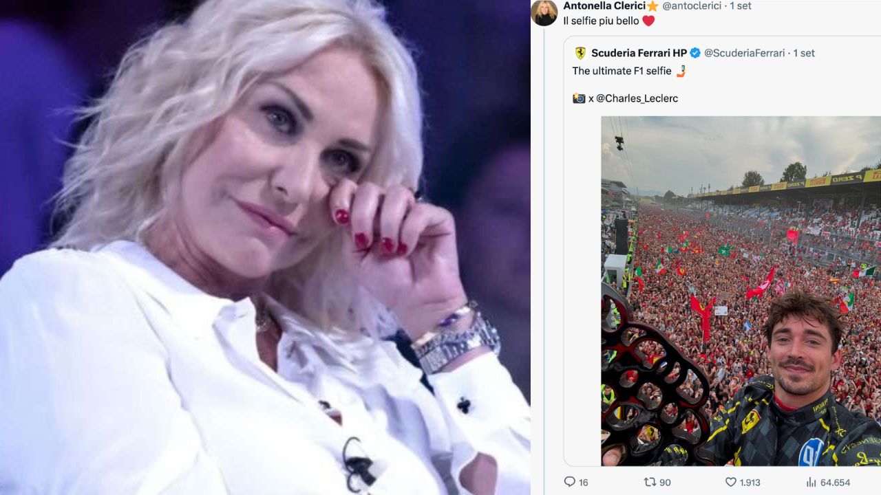 Antonella Clerici attaccata da un hater per le congratulazioni a Leclerc: risposta perfetta