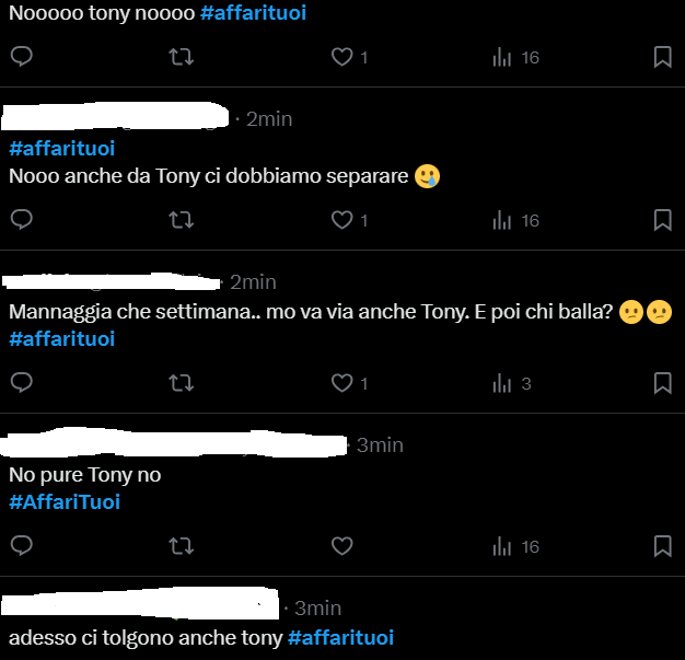 Il web commenta Affari Tuoi