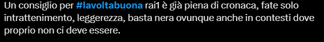 Il web commenta la puntata di La Volta Buona