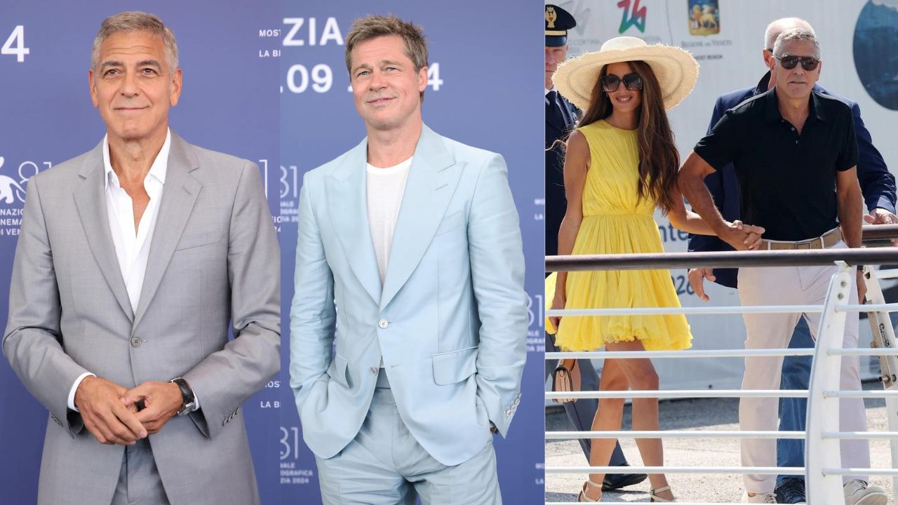 festival cinema di venezia brad pitt e george clooney