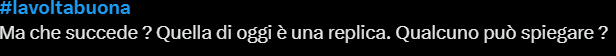 Il web commenta la replica de La Volta Buona