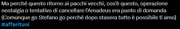 Il web commenta i nuovi pacchi di Affari Tuoi