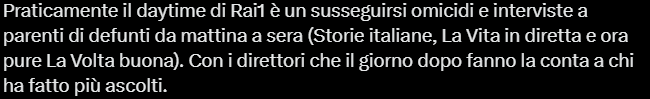 Il web commenta la prima puntata de La Volta Buona