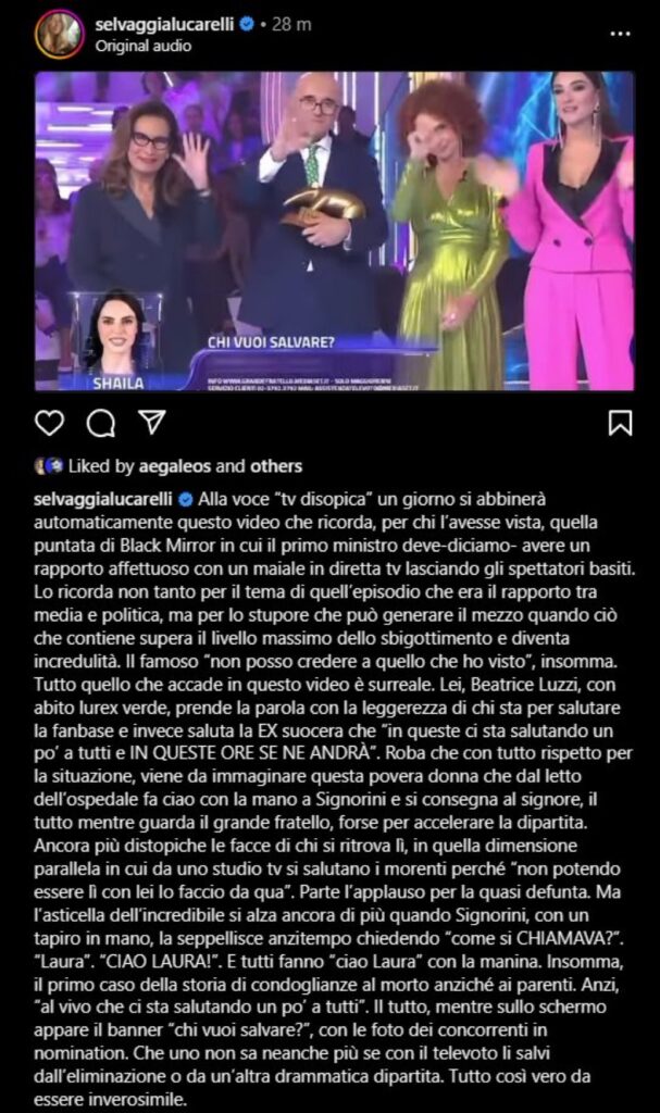 selvaggia lucarelli contro beatrice luzzi