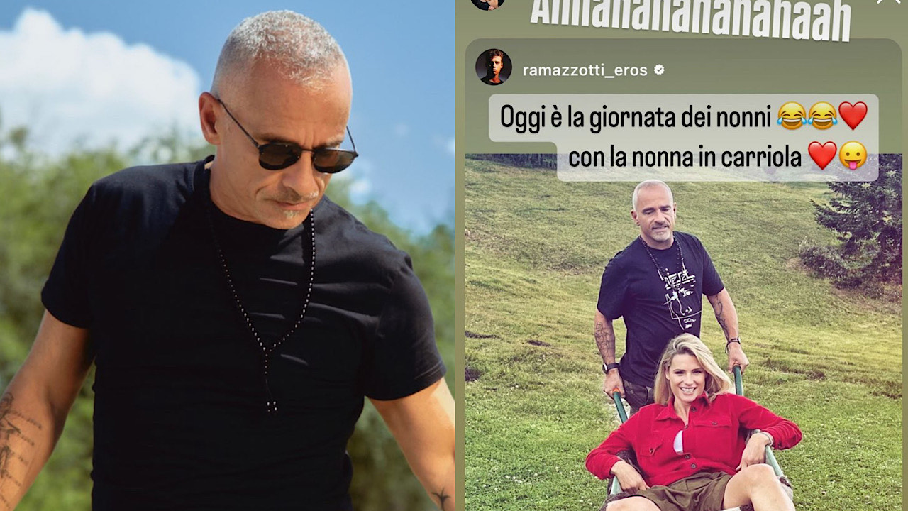 Eros Ramazzotti e la foto con Michele Hunziker