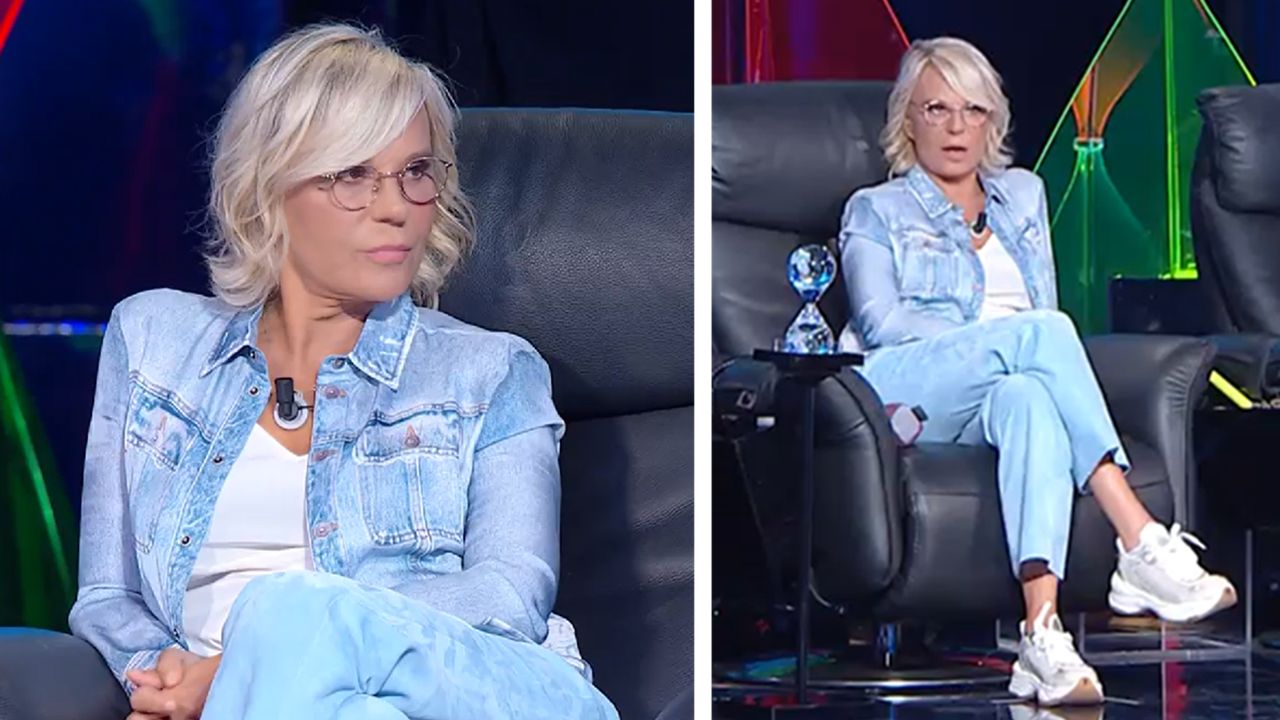 Maria De Filippi con un look denim a Tu si que vales