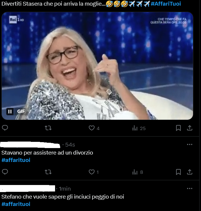 Il web commenta la gaffe ad Affari Tuoi