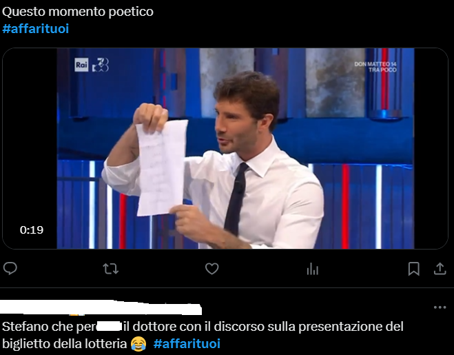 Il web commenta il gesto di Stefano De Martino