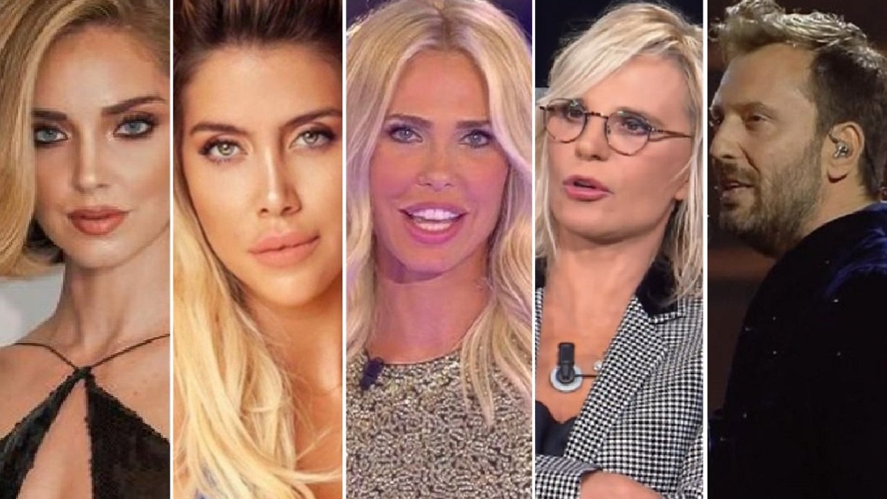 Foto Ilary Blasi Chiara Ferragni Cesare Cremonini Maria De Filippi Wanda Nara