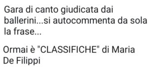 Il web commenta Amici