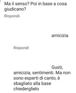 Il web commenta Amici