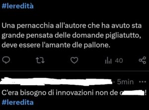 Il web commenta L'Eredità