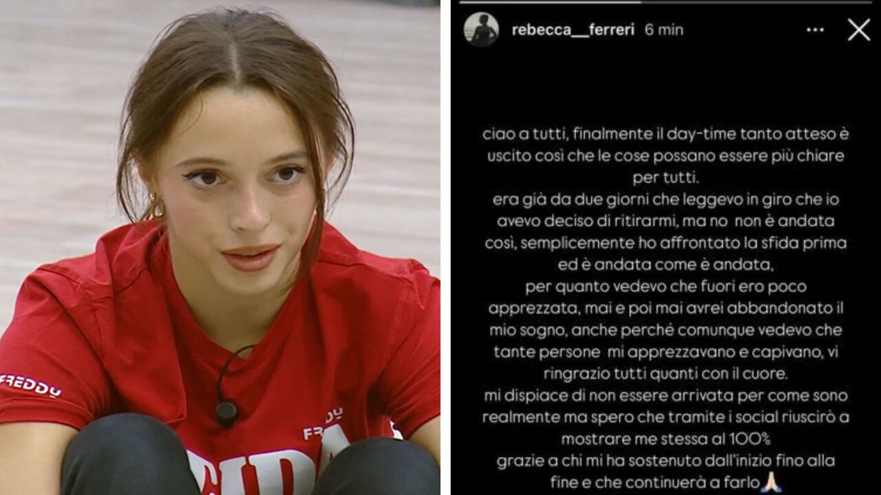 Rebecca Ferreri eliminata da Amici: sfogo social