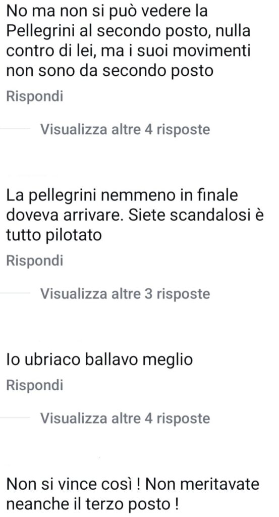 Polemica sul secondo posto di Pellegrini a Ballando Con Le Stelle