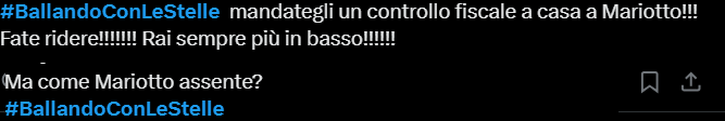 Il web commenta l'assenza di Mariotto a Ballando Con Le Stelle