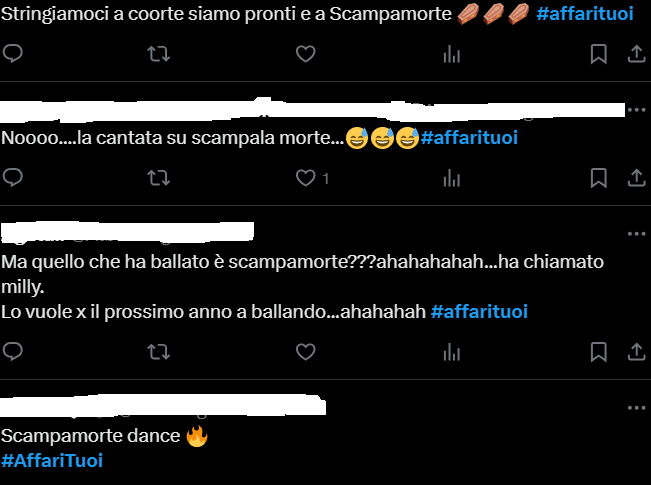 Commenti Scampamorte Affari Tuoi