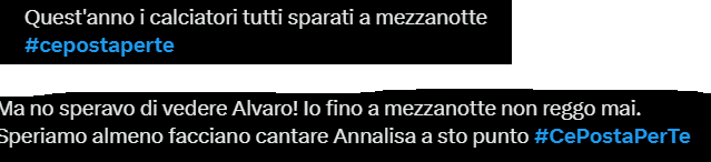 Commenti su Annalisa a C'è Posta Per Te