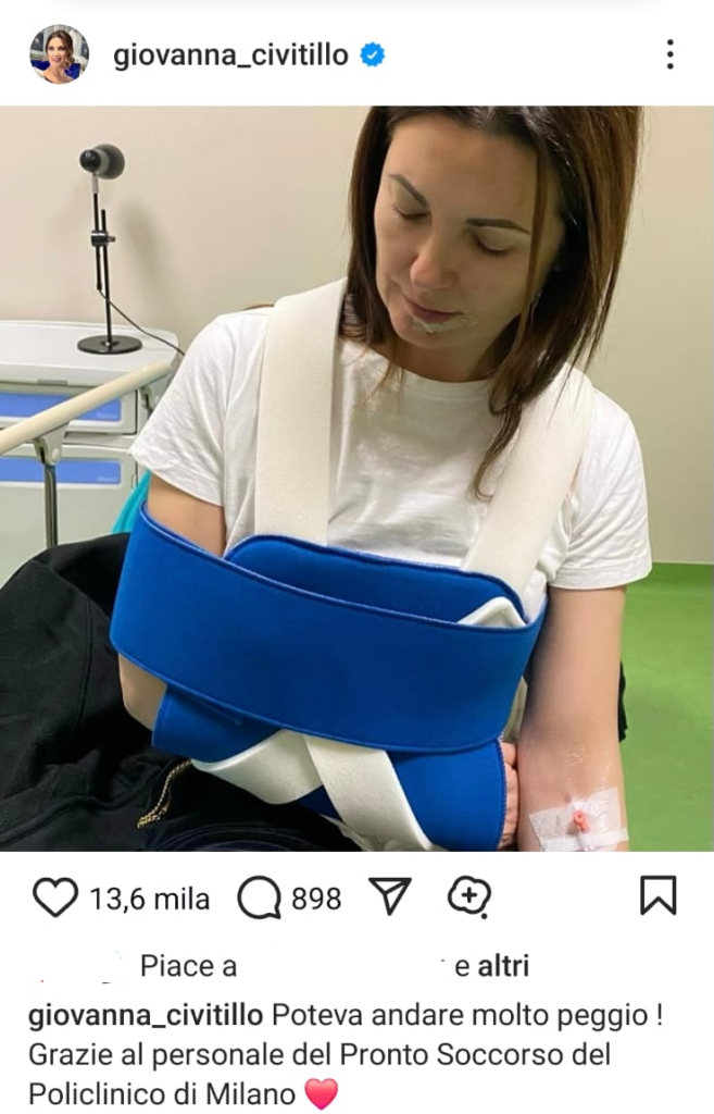 Giovanna Civitillo incidente